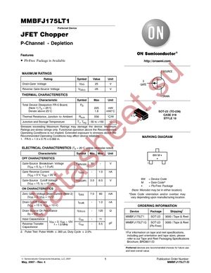 MMBFJ175LT1G datasheet  